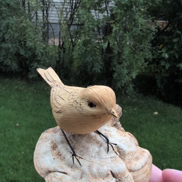 Handmade Chickadee Perching Signed By Artist #409 - Picture 2 of 5